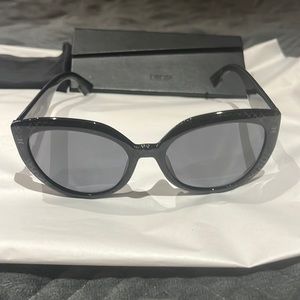 Christian Dior "DDiorF" 56mm Cat Eye Frame Sunglasses w/ Case